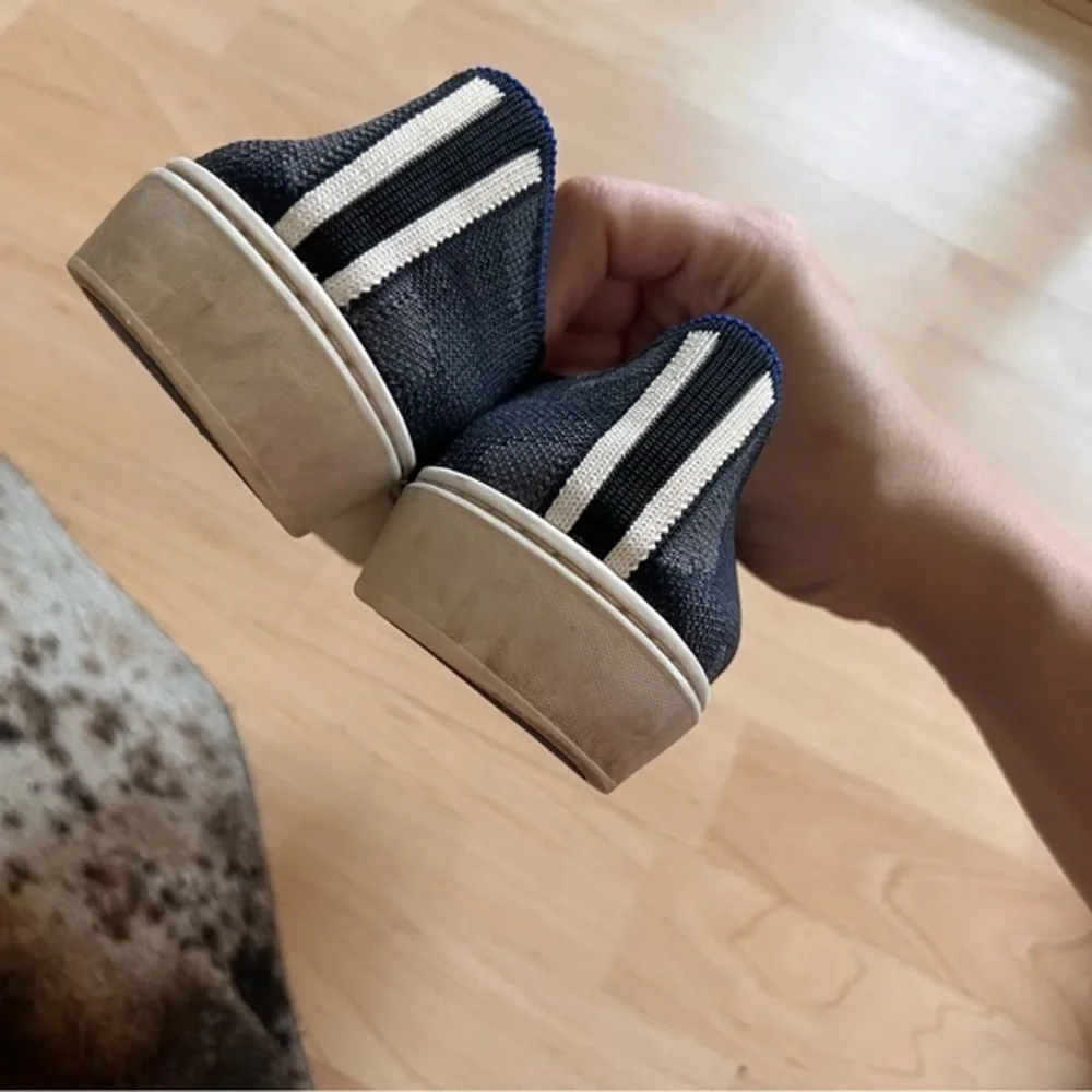 ROTHY’S Slip On Camo‎ Print Sneakers Black Grey Size 6.5